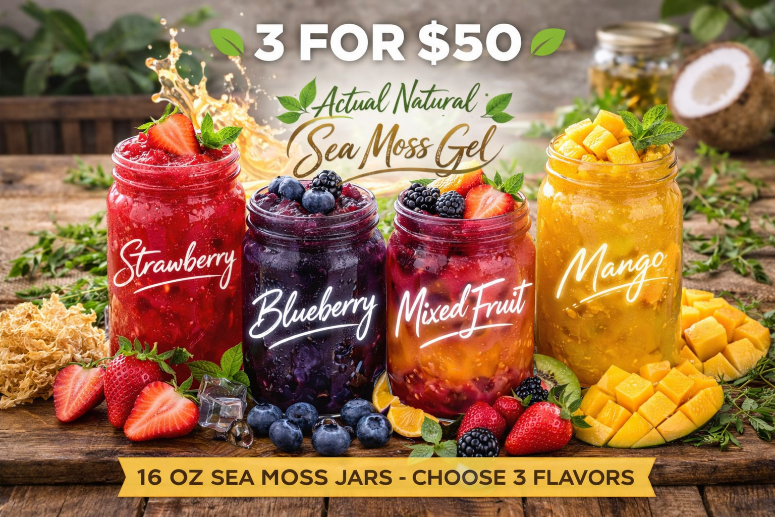 3 for $50.00 Sea Moss Deal